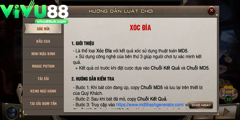 Cả hai game xóc đĩa của Vivu88 đều có tính minh bạch cao Cả hai game xóc đĩa của Vivu88 đều có tính minh bạch cao