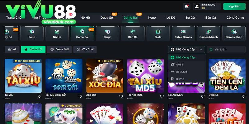 Sảnh game bài Vivu88 hợp tác nhiều nhà phát hành game uy tín Sảnh game bài Vivu88 hợp tác nhiều nhà phát hành game uy tín
